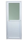 Porta Lambri e Meio Vidro PVC Branco Direita 216x90x6cm Itec