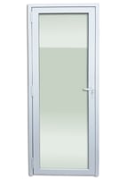 Porta de Vidro PVC Branco Direita 216x90x6cm Itec