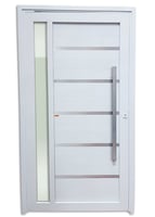 Porta Pivotante e Friso e Visor PVC Branco Direita 216x130x6cm Miraggio
