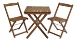 Kit Naipe com Mesa e 2 Cadeiras Dobráveis Mestra Marrom