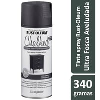Tinta Spray Chalked 340G Efeito Giz/Aveludado Ultra Fosco Cinza Carvão Rust-Oleum