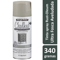Tinta Spray Chalked 340G Efeito Giz/Aveludado Ultra Fosco Cinza Fazenda Rust-Oleum