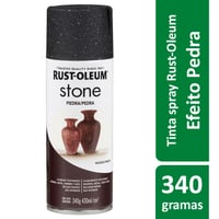 Tinta Spray Especialidades Stone 340G Acabamento Efeito Pedra Decorativa Preto Rust-Oleum