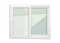 Janela de Correr Com Cremona PVC Branco 2 Folhas Móveis 100x120x6cm Itec