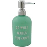 Porta Sabonete Liquido Vidro Makes You Happy 400ml 8x8x18cm