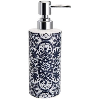 Porta Sabonete Lquido Allegra Branco e Azul Just Home Collection