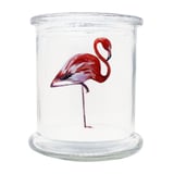 Jarro Porta Vela Flamingo Koopman 8x10cm Transparente