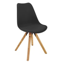 Cadeira com Pé Palito Eames Leda Cooper Chair Preto Just Home Collection