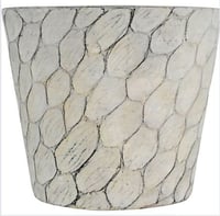 Vaso de Flores em Cerâmica 21x18cm Cinza