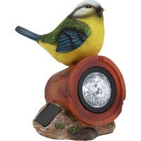 Pássaro com Luz Solar Decorativo 17cm Colorido