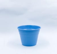 Vaso de Alumínio P 9x11cm Azul Bebê