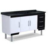 Gabinete Pop 144,2cm Preto e Branco