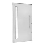 Porta Pivotante e Visor Alumínio Branco Direita 220x100x8,6cm Topsul