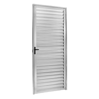 Porta Veneziana Ventilada Alumínio Brilhante Direita 210x90x5cm Ecosul