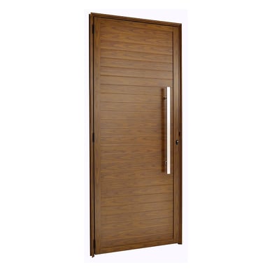 Porta Lambri Puxador Alumnio Cerejeira Direita 210x100x8,6cm Topsul