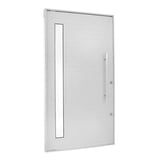 Porta Pivotante e Visor Alumínio Branco Direita 220x120x8,6cm Topsul