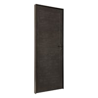 Porta Lambri Fechadura Alumínio Preto Direita 210x80x8,6cm Topsul