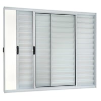 Janela Veneziana Alumínio Branco 3 Folhas Direita 120x150x8cm Ecosul