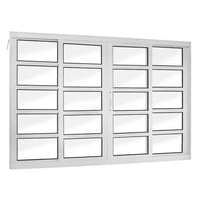 Janela de Correr com Travessa Alumínio Branco 4 Folhas Central 100x150x8,6cm Topsul