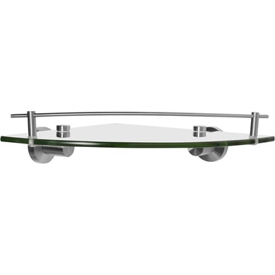 Prateleira Triangular Vidro Deluxe Sensi D'acqua Rodas Cromado