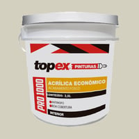 Topex 1000 Tinta Acrílica Econômica Fosco 3,6 Litros Branco Gelo