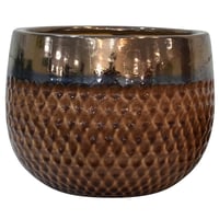 Vaso Cerâmica Kura com Ouro G 30x23cm