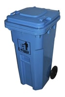 Lixeira Plástica com Pedal 240l Azul