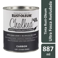 Tinta Chalked Base Água 0,887L Efeito Giz/Aveludado Ultra Fosco Cinza Carvão Rust-Oleum
