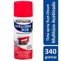 Tinta Spray Ultra Cover 2X340G Multiuso com Grande Poder Cobertura Acetinado Vermelho Rust-Oleum
