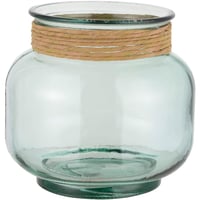 Vaso de Flor Hurricane com Rafia de 18cm