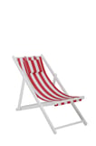 Cadeira de Praia Creta Vermelho/Branco Madeira