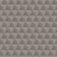 Papel de Parede Geométrico Cubo 3D Cinza