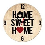 Relógio Home Sweet Home Aplique