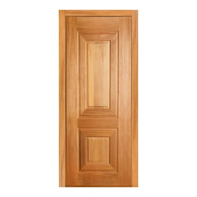 Porta Montada de Giro Madeira Macica Tauari Natural Direita 210x87,5x14cm Basalto