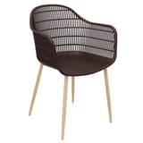 Cadeira Resina Kawai Chocolate 85x61 cm Just Home Collection