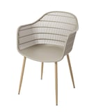 Cadeira Resina Kawai Bege 85x61 cm Just Home Collection