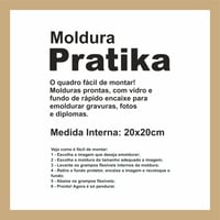 Moldura Pratika Remember 20x20cm Cerejeira