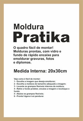 Moldura Pratika Remember 20x30cm Cerejeira