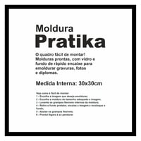 Moldura Pratika Remember 30x30cm Preto
