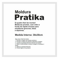 Moldura Pratika Remember 30x30cm Branco