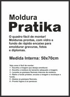 Moldura Pratika Remember 50x70cm Preto