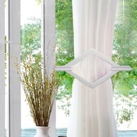 Par de fivela para cortina Losango Branco
