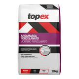 Argamassa Porcelanato Interno Cinza 20kg Topex