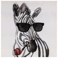 Quadro Canvas Zebra 30x30 cm Homy