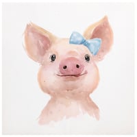 Quadro Canvas Porco 30x30 cm Homy