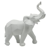 Figura Elefante Origami Branco 30cm Just Home Collection