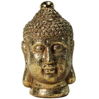 Cabeça de Buda Antigo Dourado 34cm Homy