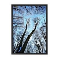 Quadro Decorativo 50X70 cm Árvores I Azul Arte Própria