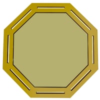 Espelho Mandala Octag Filete 50cm Dourado Reduna