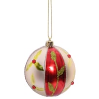 Enfeite de Natal Bola decorada 8cm Colorido Santa Claus Enterprise